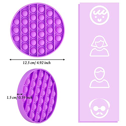 Kiaya Pop Bubble Fidget Sensory Toy Pura compressão Silicone Push Pop Bubble Sensory Toy - Brinquedo