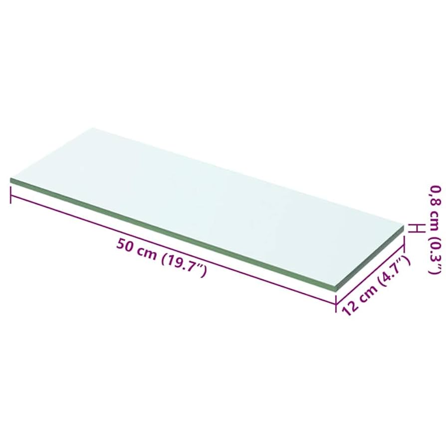 Amazon.co.jp: vidaXL 棚板 ガラス製 透明 50x12cm : ホーム