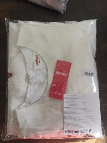 Sunny Fashion Girls Dress Red Rose Bow Tie Lace Formal Party Long Sleeve4