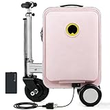 GwlThixion Maleta Inteligente de 20 Pulgadas, Maleta EléCtrica PortáTil Viaje Pink-B