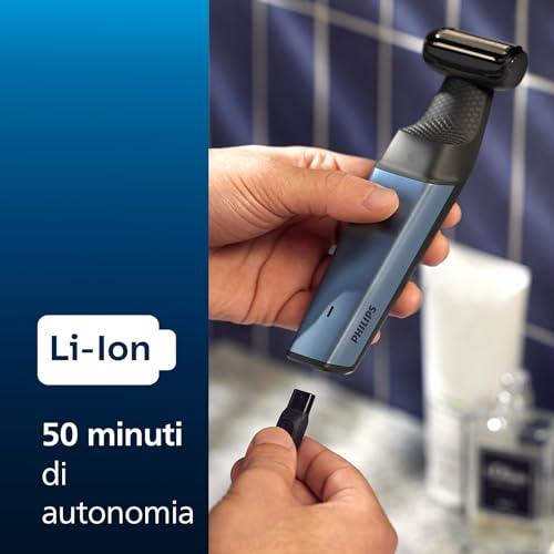 Philips Bodygroom Series 3000 Rifinitore impermeabile per inguine e corpo, rasatura precisa e confortevole, routine di cura del corpo completa, 60 minuti di autonomia, modello BG3027/03 - Immagine 5