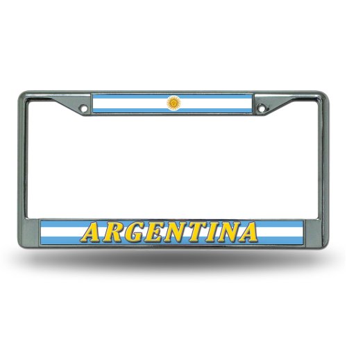 Rico Industries Argentina National Soccer Team Standard Chrome License Plate Frame
