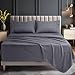 Utopia Bedding Deep Pocket Queen Sheet Set – Fits Mattresses Up to 21 inches – 4 Piece Bed Sheets Soft Cooling Sheets – Fade & Shrink Resistant – (Grey)