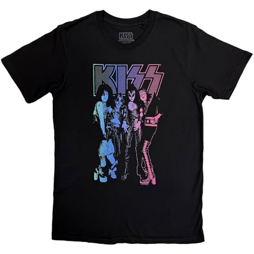 T-shirt Kiss Purple Band Logo idéal pour un festival rock de style vintage