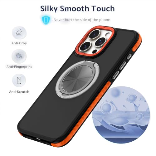 Étui magnétique iPhone 13 anti chute avec cadre antidérapant rouge - 2