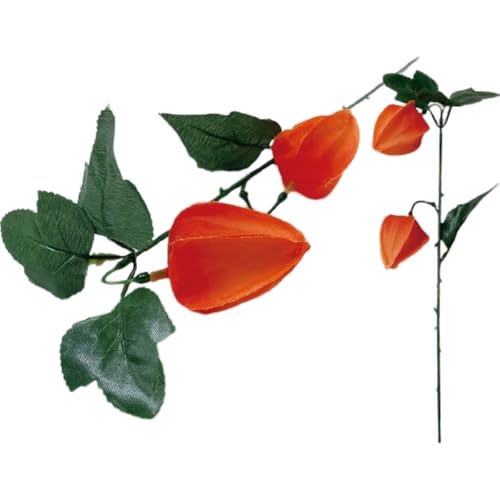 キューフラ(Q-FLA) 造花 アーティシャルフラワー ホウズキ×2 6本入り オレンジ アレンジメント 資材 A-7 [4]