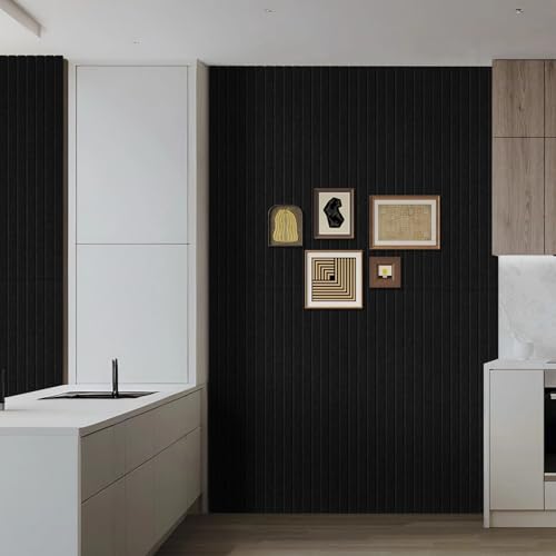 Image of 6 Pack Acoustic Wall Panels, 47.2 inch X 23.6 inch Sound Absorbing Panels, Decorative Sound Proof Panels for Office, Studio, Home Theatre - Black