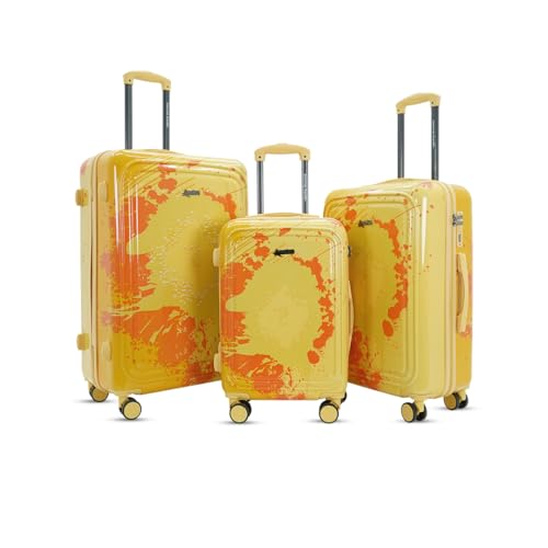 Image of AMERICAN TRAVELLER Glide Sport Luggage Trolley Bag | Football Splash | Durable Hard Shell, 360 Disk Wheels, TSA Type Lock, Heavy-Duty Lining, Football Splash