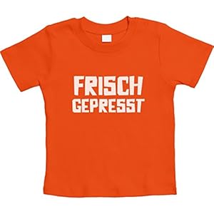 Fris geperst – grappige baby spreuk unisex baby T-shirt maat 66-93