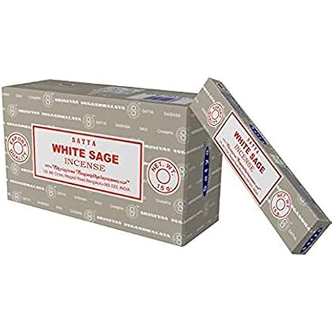 Satya Nag Champa White Sage incense sticks-12packs x 15grams by Satya Cover