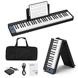Ultra-Portable Foldable Keyboard - Designed to fold in half for easy carrying and storage, this 61-key keyboard is perfect for musicians on the move. Compact and lightweight, it fits easily into a backpack, making it ideal for travel, small spaces, a...