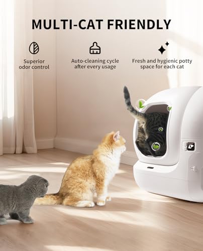 PETKIT PuraMax 2 Automatic Self-Cleaning Cat Litter Box, App Control Automatic Litter Box with Safety Sensors, Odor Free & Anti-Leakage Basic Bundle Includes Trash Bags,2.4G WiFi & Low Entrance - Image 7