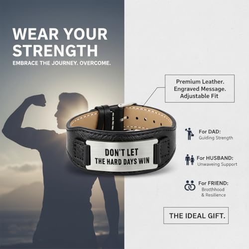 Pulsera Inspiracional de Cuero para Hombre miniatura 4