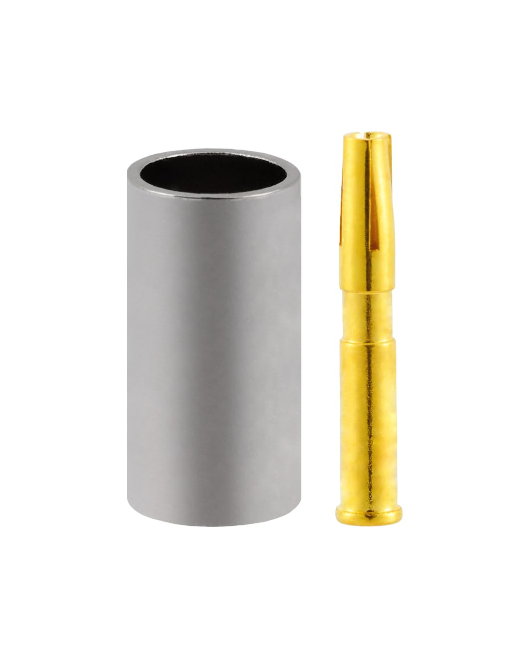Vecys 10 PCS BNC Femmina Connettori 50 Ohm BNC Femmina Crimpare Connettore per RG58 RG142 RG400 VLMR195 RF Coassiale Cavo