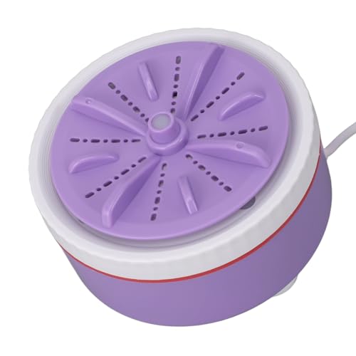 Keenso Mini Adjustable Turbo Washing Machine, Multifunctional Portable Turbo Washing Machine, Mini Efficient (Purple)