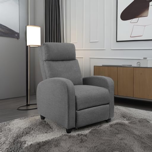 Sillón Reclinable Tapizado con Cojín Grueso - Gris Aurora miniatura 5