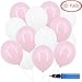 Produktbild Okaytec Luftballons rosa weiß - 30cm Dicke Luftballon Hochzeit für Helium geeignet - 100 Stück Ballons in 2 Farben (Rosa & Weiß)