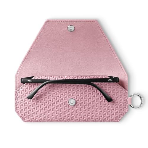 Image of VULKIT Portable Leather Eye Glasses Case for Women & Men, Slim Sunglass Case, Unisex Eyeglass Case
