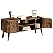 VASAGLE Retro TV Stand for Televisions up to 42 Inches, Mid-Century Modern Entertainment Center, 43.4”, Rustic Brown