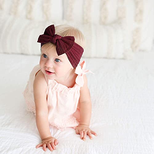 Niceye Handmade Baby Headbands Stretchy Nylon Headband With Bows For Infant Baby Toddler Girls- Pack Of 10 #TOP3