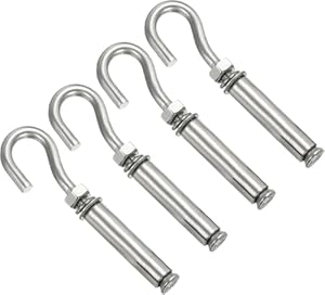 Memem MEMEM Edelstahl Hakenbolzen 4er-Pack