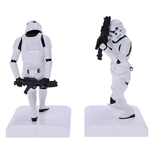Stormtrooper - Fermalibri Originale da 18,5 cm, in Resina, Colore Bianco, con Licenza Ufficiale Stormtrooper, Due Personaggi Stormtrooper per Mantenere i Tuoi Libri in Posizione Verticale - Gadget - Immagine 4