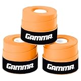 GAMMA Sports Supreme Overgrip for Tennis, Pickleball, Squash, Badminton, and Racquetball Racquets, 3-Pack, Orange