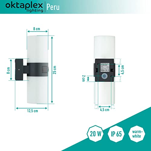 LED Außenstrahler Oktaplex Lighting mit Bewegungsmelder