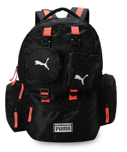 Image of Puma, Unisex-Adult, Convertible Backpack, Black-Glowing Red, (9190401)