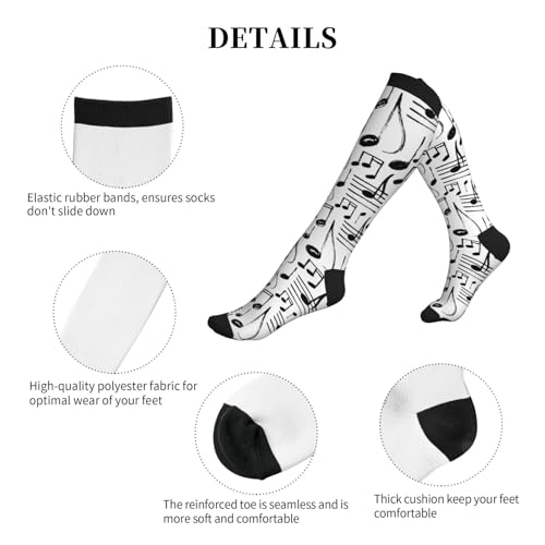 Image of Compression Socks for Women Men Circulation Graduated Supports Socks for Running Travel Nurse Athletic Sports