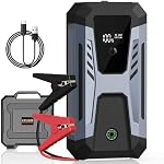 Démarreur de saut de voiture portable 3000A 12V Démarreur de voiture 6L Gaz 3L Diesel, Supersafe Lithium Jump Box avec USB Chargez rapidement, démarrez avec Boussole, Flashlight,LED Écran, Boîte de stockage
