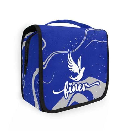 Zeta Phi Beta Paraphernalia - Finer - Toiletry Travel Bag Organizer with Hanging Hook - Cosmetic Make-Up Case for Women - Official Vendor