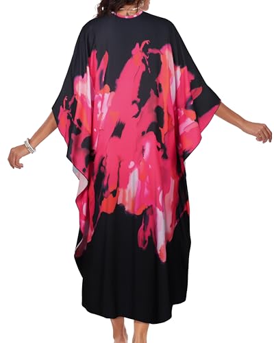 Image of Kaftan Dresses for Women V Neck Caftans Batwing Sleeve Beach Cover Ups | JILUVIN Plus Size Long Floral Print Dress, Loose Fit Maxi Casual Moomoo, Lounge House Mumu Nightgown Summer Vocation 2026