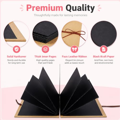 Image of HASTHIP Foldable Scrapbook Album Accordion Photo Memory Book