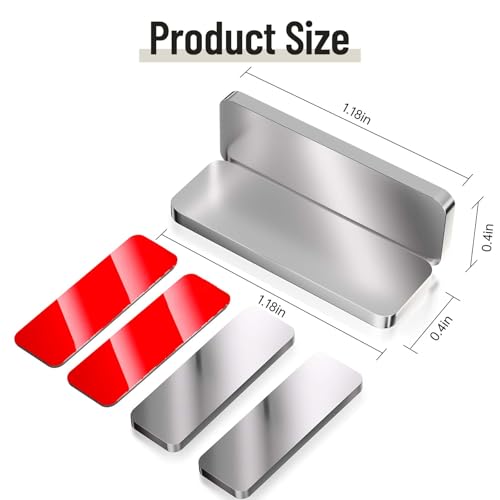 Image of 8 Pack Magnetic Cabinet Door Catch, Ultra Thin Cabinet Door Magnets, Adhesive Drawer Magnets to Stay Closed, Stainless Steel Cabinet Latch Easy Install