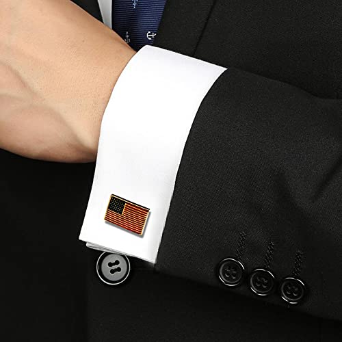 American Flag Cufflinks for Men Cuff links Mens Enamel White And Line Suitable Business Wedding And Aviator Gifts3