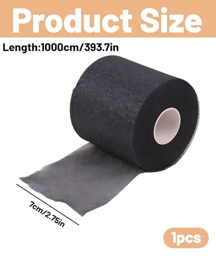 Image of Badminton Grip Tape, Cushion Wrap For Badminton Grip, Badminton Grip Roll Pre-Wrap Sports Tape 10 m x 70 mm Black