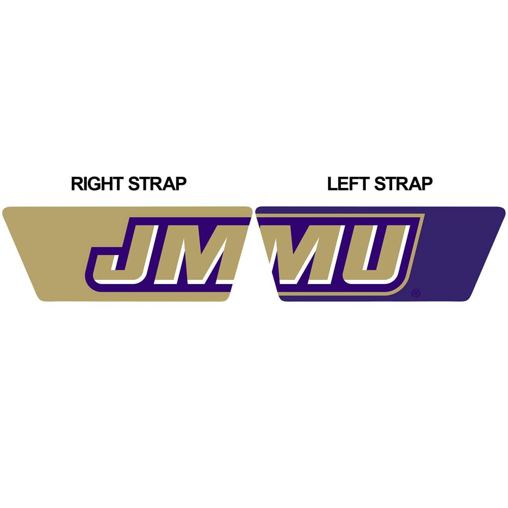 Campus Lab James Madison University Split Primary Two Tone Unisex Adult Slides Adjustable Flip Flop Sandals Officially Licensed Hypd Slydr Switch™, Womens 9-10 / Mens 7-8