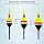 QualyQualy 4PCS Boyas de deslizamiento con luz para pesca, flotadores iluminados con resorte que brillan en la oscuridad para pesca de crappie y walleyes miniatura 6