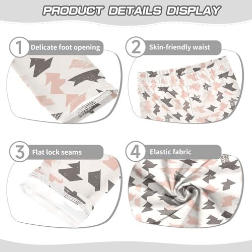 Houndstooth Black and White Kids Baby Girls Basic Leggings Stretch Full Length Dance Pants Gym3