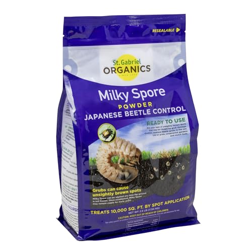 St. Gabriel Organics Milky Spore Powder 40oz - Japanese Beetle Grub Killer for Lawns