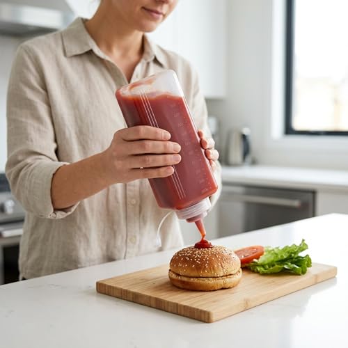 Botellas de condimentos a prueba de fugas para acabar con el desorden de salsas en la cocina 6