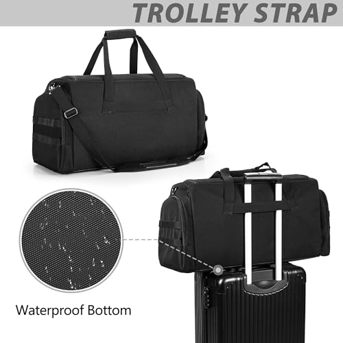 DSLEAF Tactical Sneaker Duffle Bag for 4 Pairs of Shoes, Sneaker Travel Bag with 3 Adjustable Dividers with Multiple Pockets, Detachable Shoulder and TSA Carry-on Approved Size by DSLEAF - Image 4