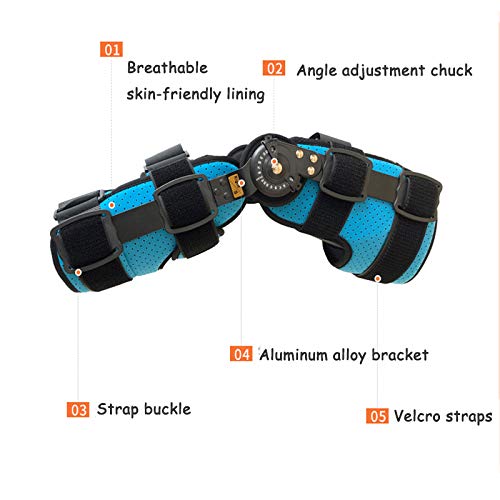 Rodillera Universal Unisex con Bisagras, Estabilizador De Pierna Ajustable, Rodillera Postoperatoria para Recuperación Y Estabilización De Ligamentos Cruzados Anterior, Posterior,