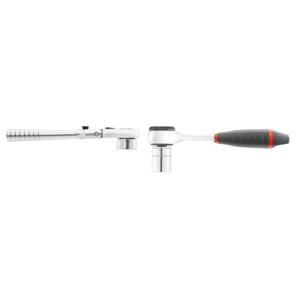 R.180HX Reversible Ratchet 1/4 Inch Swivel Head, Silver