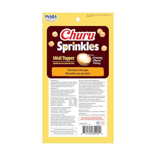 INABA Churu Sprinkles Cat Meal Topper, Chicken, 18ct - image 7