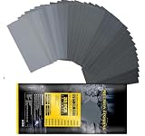 Noosverl - Carta abrasiva 5000/3000/2000/1500/1200/1000/800/600/320/240/180, set di carta abrasiva a grana fine, 33 pezzi, carta abrasiva per uso a secco e a umido, 23 x 9,5 cm