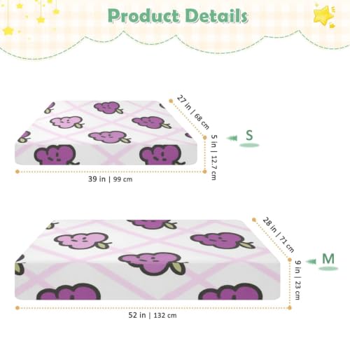Alèse imperméable lit bébé violette à rayures haut de gamme 132x71
