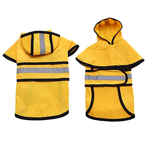 Lifeunion Dog Reflective Raincoat With Hood Harness Hole, Waterproof Slicker Poncho For Small Medium Dogs And Puppies (Small, Yellow) #TOP2