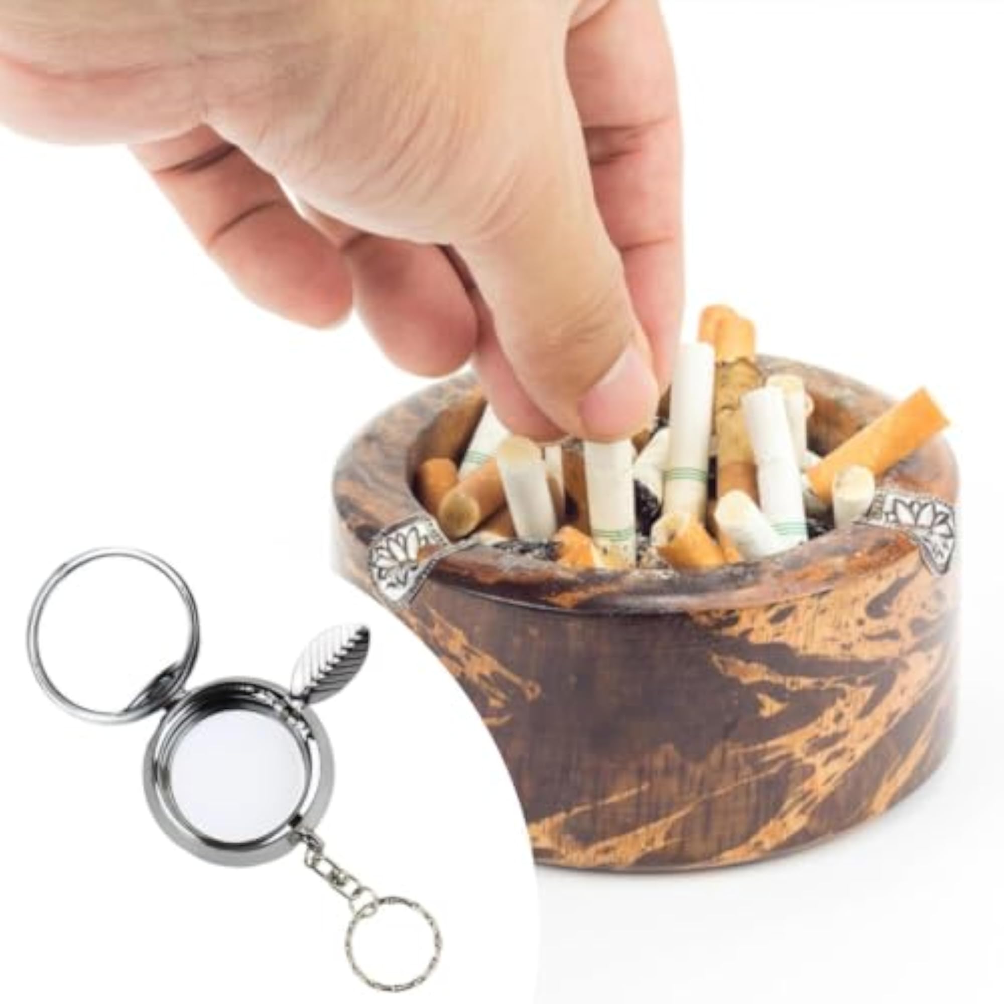 Mini Keychain Metal Ashtray, Lightweight and Unique